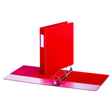 Universal® Deluxe Non-view D-ring Binder With Label Holder, 3 Rings, 1.5" Capacity, 11 X 8.5, Red freeshipping - TVN Wholesale
